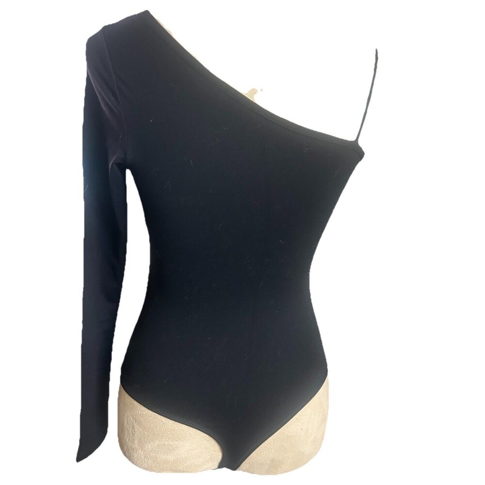 Abercrombie & Fitch Soft A&F Collection Black Asymmetrica Strap Bodysuit Size XS - Picture 6 of 8